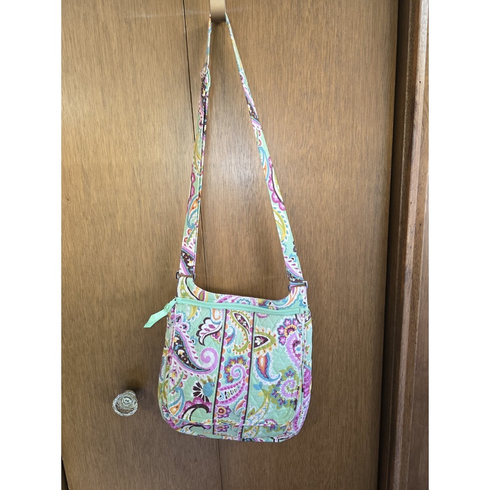 Vera Bradley Saddle Up Magnetic Flap Crossbody Women's Green White